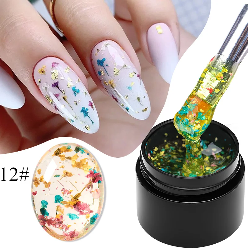พบกับ 5ml สีแดงสีฟ้าสีม่วงดอกไม้เจลเล็บธรรมชาติดอกไม้ Fairy Series Soak Off เล็บเจลเล็บ Art