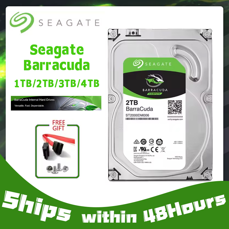 Seagate-内蔵メカニカルハードディスク,SATA 3インターフェイス,1テラバイト,2テラバイト,3テラバイト,4テラバイト,ブランドデスクトップ,PC, 3.5インチ,6 gbps,hdd,7200 rpm