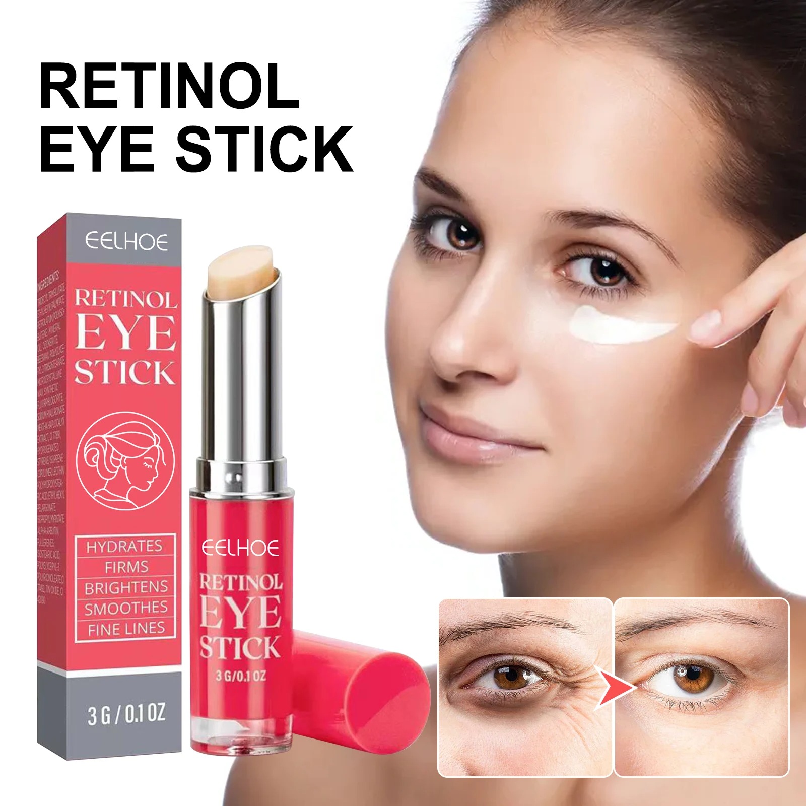 Retinol creme para os olhos levantamento endurecimento anti-rugas remover sacos de olho olheiras anti envelhecimento clareamento hidratante iluminar cuidados com a pele