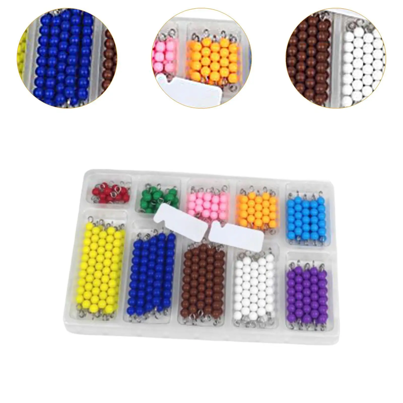 Montessori Checker Board Perline Matematica Sussidio didattico Conteggio dei numeri Giocattolo per l'apprendimento in età prescolare per ragazzi Ragazze Bambini Bambini