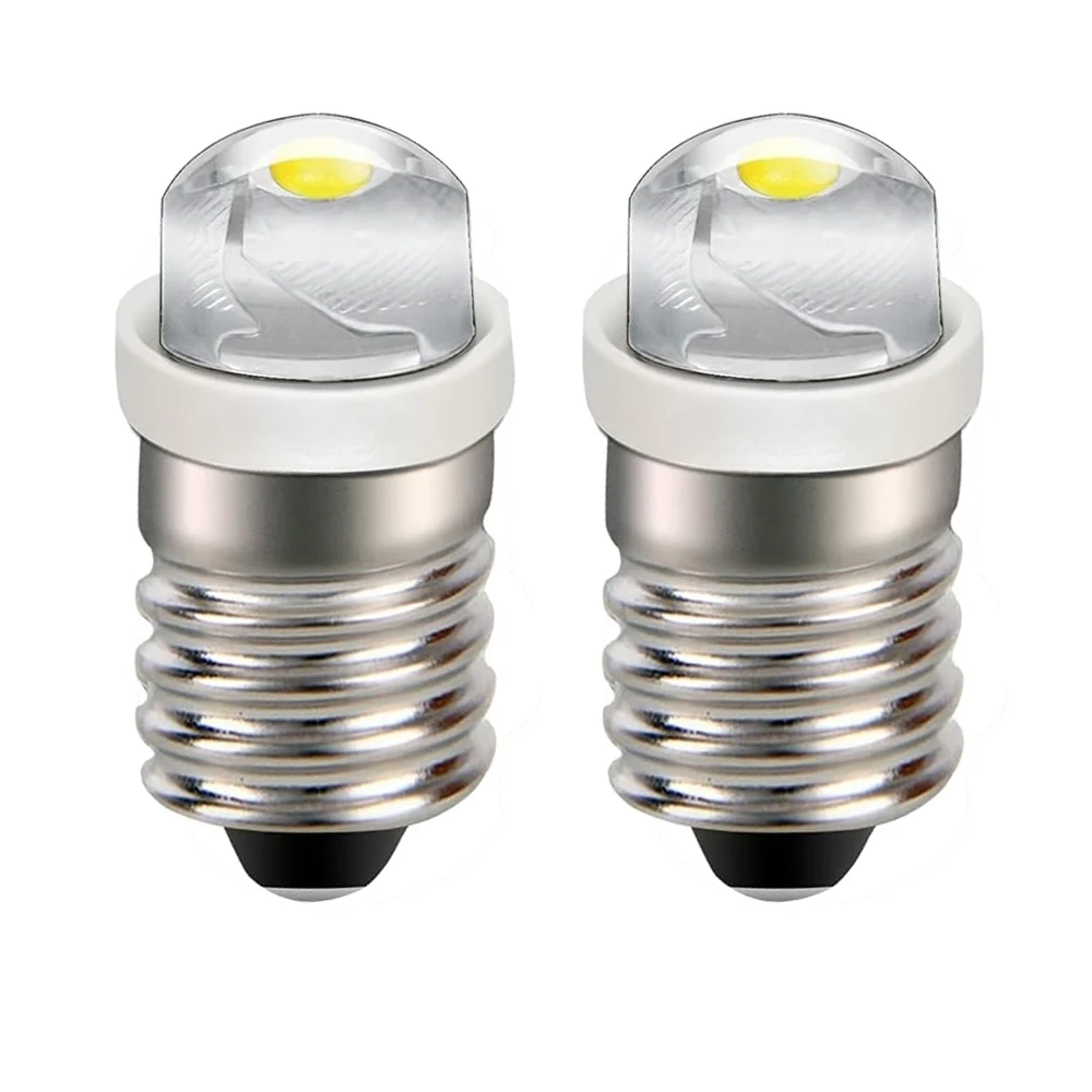 2 piezas DC 3V 4,5 V 6V E10 bombilla LED 0,5 W LED 80LM linterna lámpara de señal de bicicleta luz de bicicleta para linterna antorcha luz de trabajo