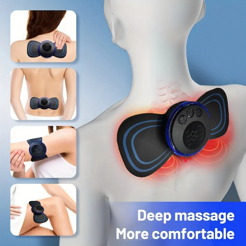 8 modi oplaadbare nek massager met afstandsbediening EMS lage frequentie puls massager voor spierrelaxatie de pijn