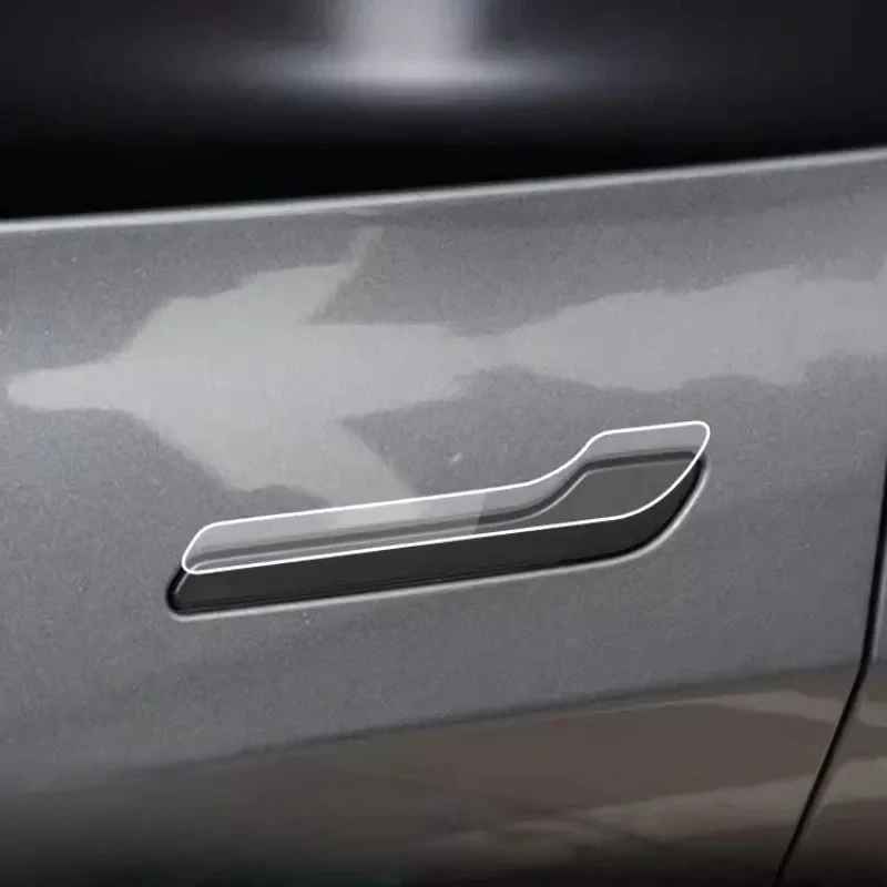 1 conjunto adequado para tesla atualizado modelo 3y película protetora de maçaneta de porta, película protetora transparente tpu resistente a arranhões