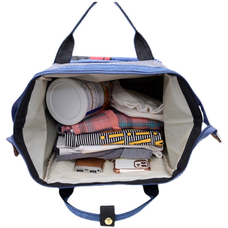 Disney Mickey Mouse fralda mochila impermeável, mamãe bolsa de maternidade, grande capacidade de armazenamento carrinho de bebê, bolsa de viagem