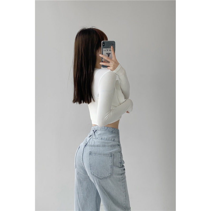Retro Loose Fit Straight Leg Jeans Women's Summer Thin High Waist Design Sensation Small ence Drapey Wide Leg Trendy INS
