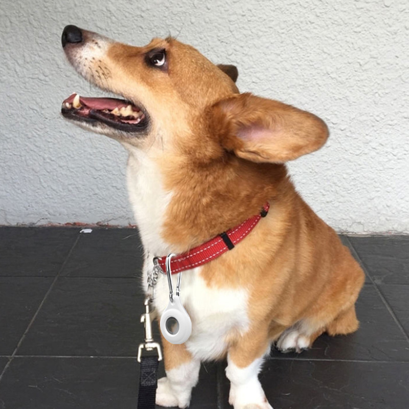 Cho Airtags Theo Dõi Vỏ Thiết Bị Móc Khóa Chống Mất Chó Theo Dõi Thiết Bị Định Vị Airtag Chất Lỏng Silicon Móc Khóa Cho Apple Không Thẻ ốp Lưng