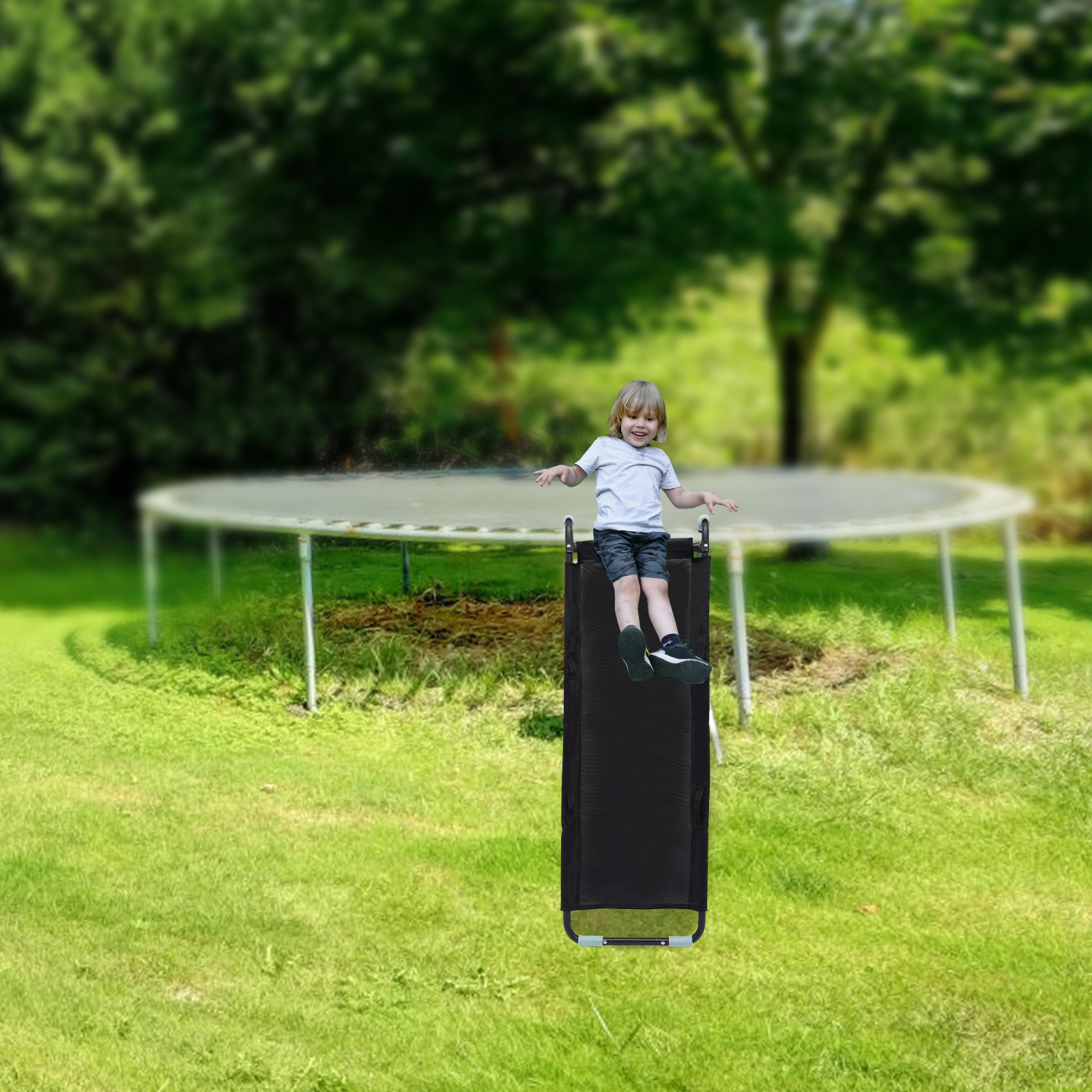 Premium Trampoline Ladder with 3-Inch Clamping Frame and Strong Support for Kids, Offering Safe and Fun Access to Indoor or