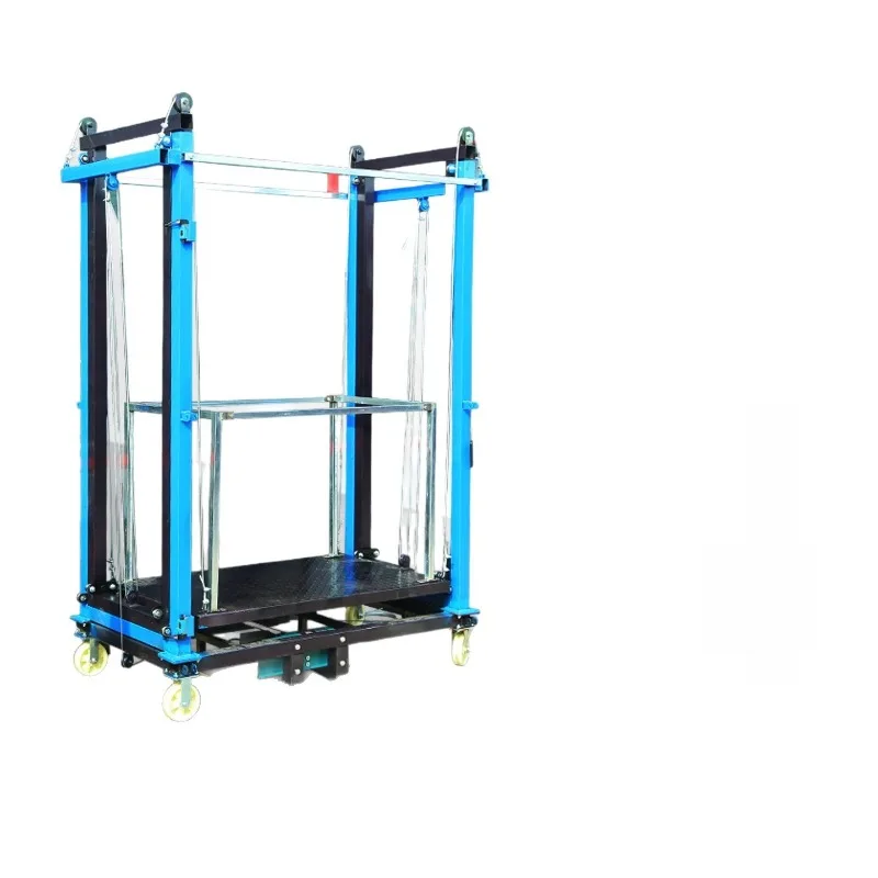 FOB Foldable Electric Lifting Platform Mobile Remote Control Scaffolding Mini Hoist For Building Construction Repair