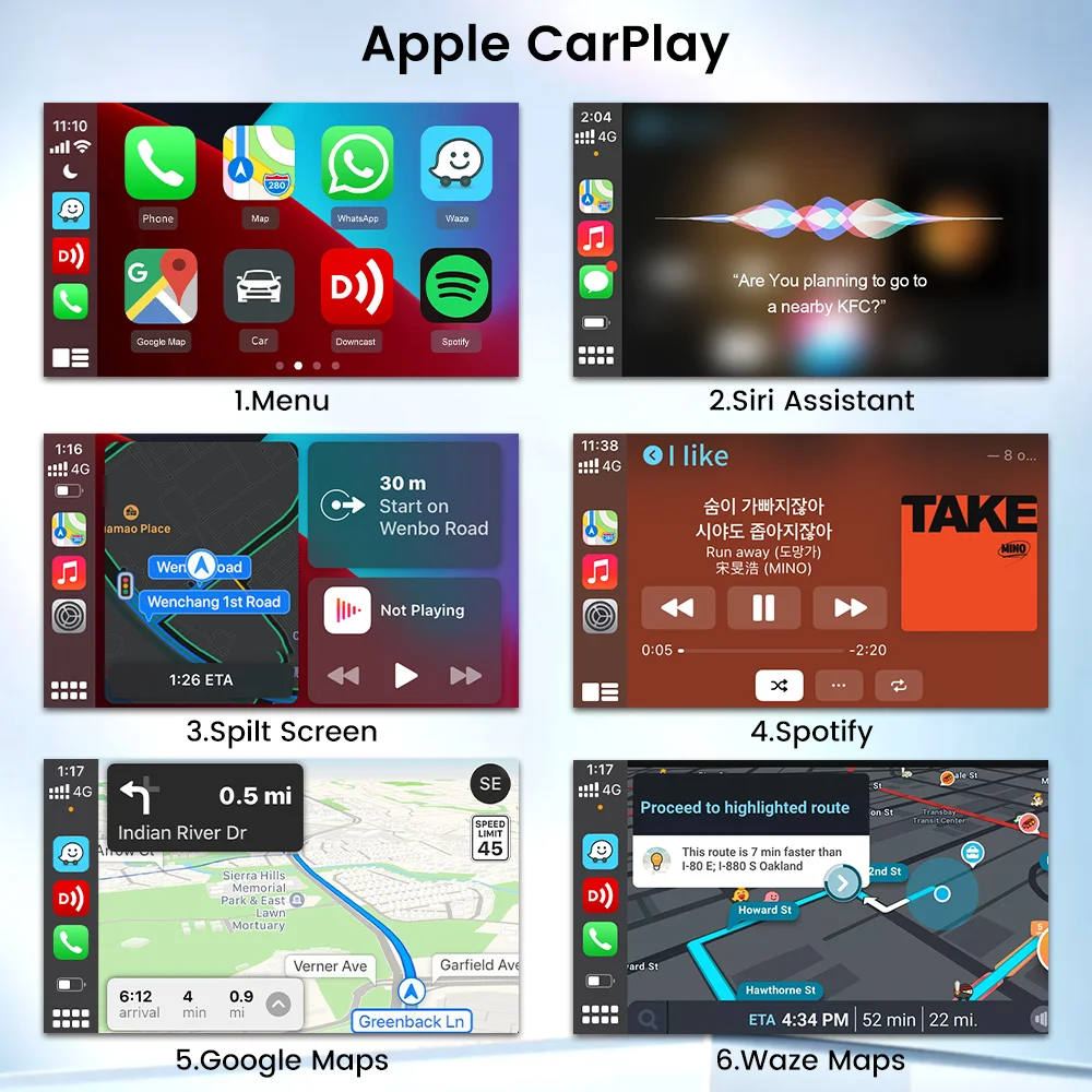 Carlinkit Wireless Android Auto CarPlay Dongle Wired Screen Mirroring für Aftermarket Android Radio Smart Link Box