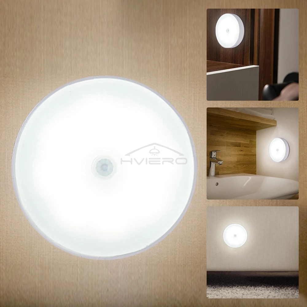 Wireless Motion Sensor Night Light ห้องนอน 8LED เครื่องตรวจจับผนังตกแต่งรอบโคมไฟบันไดตู้เสื้อผ้าห้องข้างเตียงตู้เสื้อผ้าหลอดไฟ
