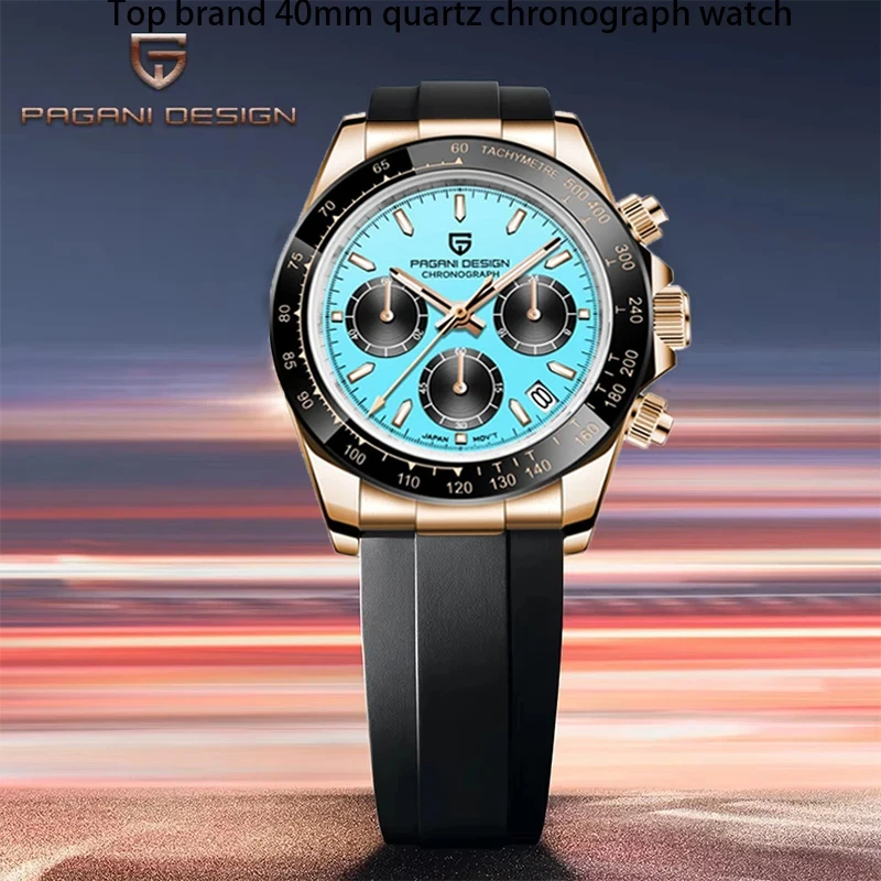 PAGANI DESIGN 2024 Novos Homens Relógios Quartz Business Watch Mens Relógios Top Marca Relógio De Luxo Homens Cronógrafo VK63