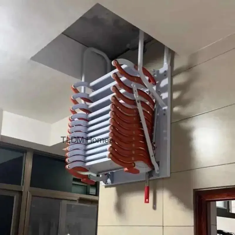 Mobili per la casa multifunzionali Scala pieghevole invisibile Scale telescopiche per interni ed esterni Scale addensate in lega di alluminio