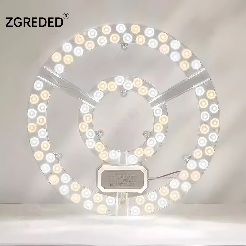 Panel de luz de techo Led 48W 96W 120W Panel Led módulo de reemplazo redondo AC220V-240V módulo Led regulable continuo