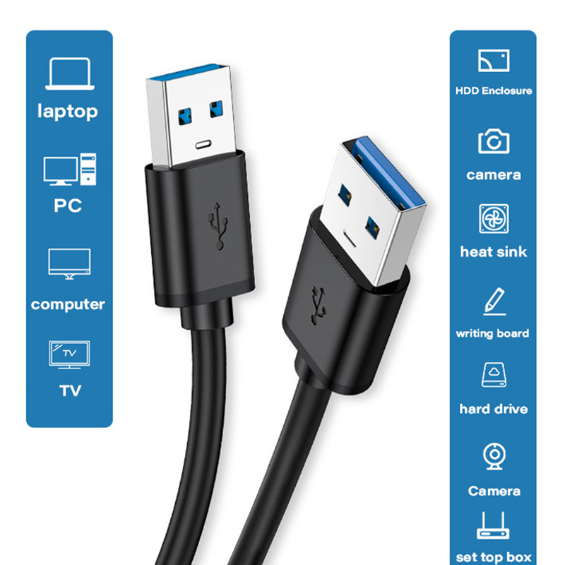 Удлинительный кабель USB 3.0 USB «папа-папа» 5 Гбит/с, кабель быстрой передачи данных USB3.0 для компьютера, ноутбука и мобильного жесткого диска ТВ
