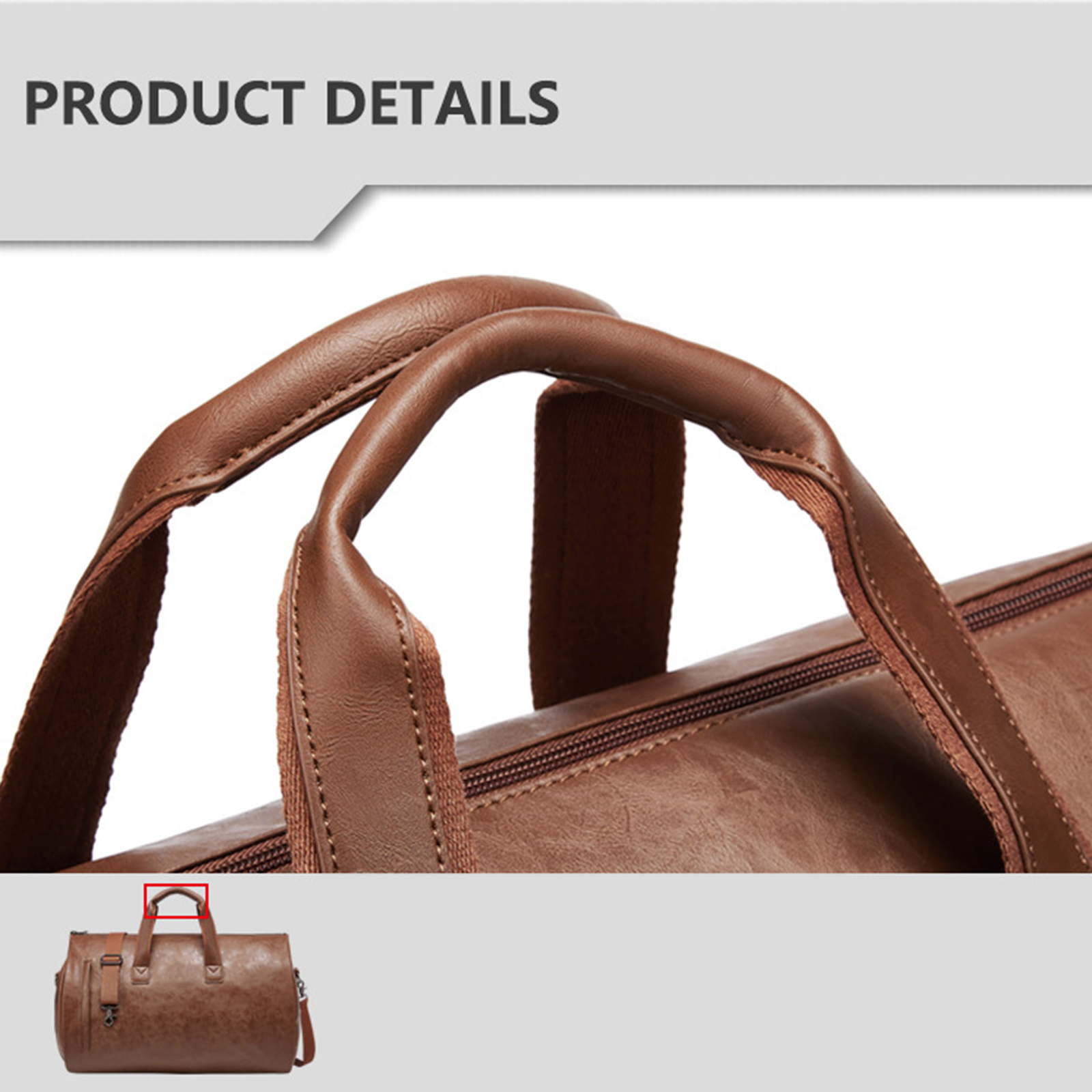 Leder-Reisetasche, verstellbarer Riemen, Schulterhandtasche, wasserdicht, extra große Wochenendtasche mit Schuhfach für Wanderreisen