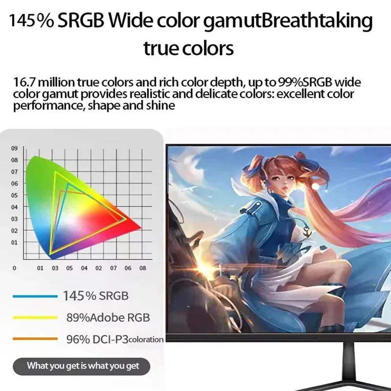 Super Wide 27 32 34 Inch IPS Curved Gaming 4K HDR 144Hz PC With DP Interface New For Desktop