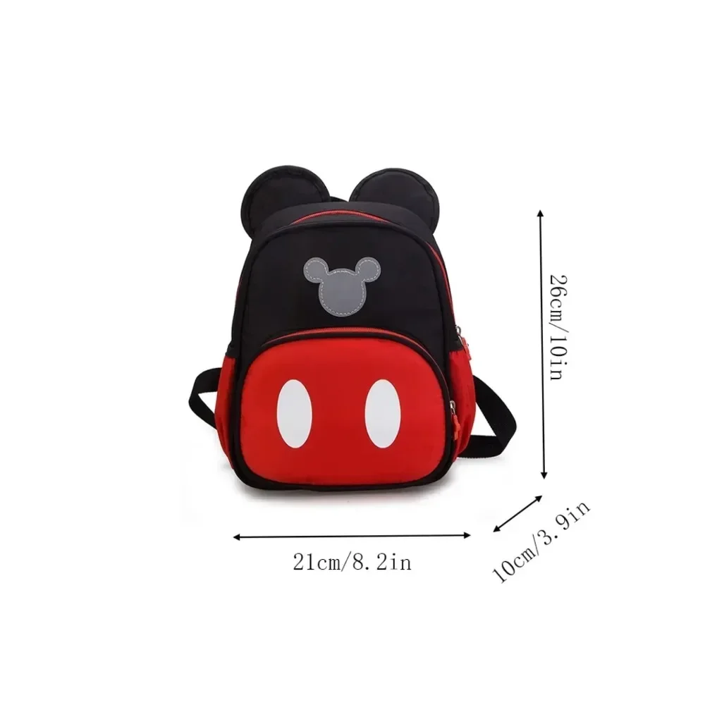 MINISO 미키와 미니 책가방 귀여운 배낭 숄더백 실용적인 포켓, 내구성이 뛰어난 합성 소재,