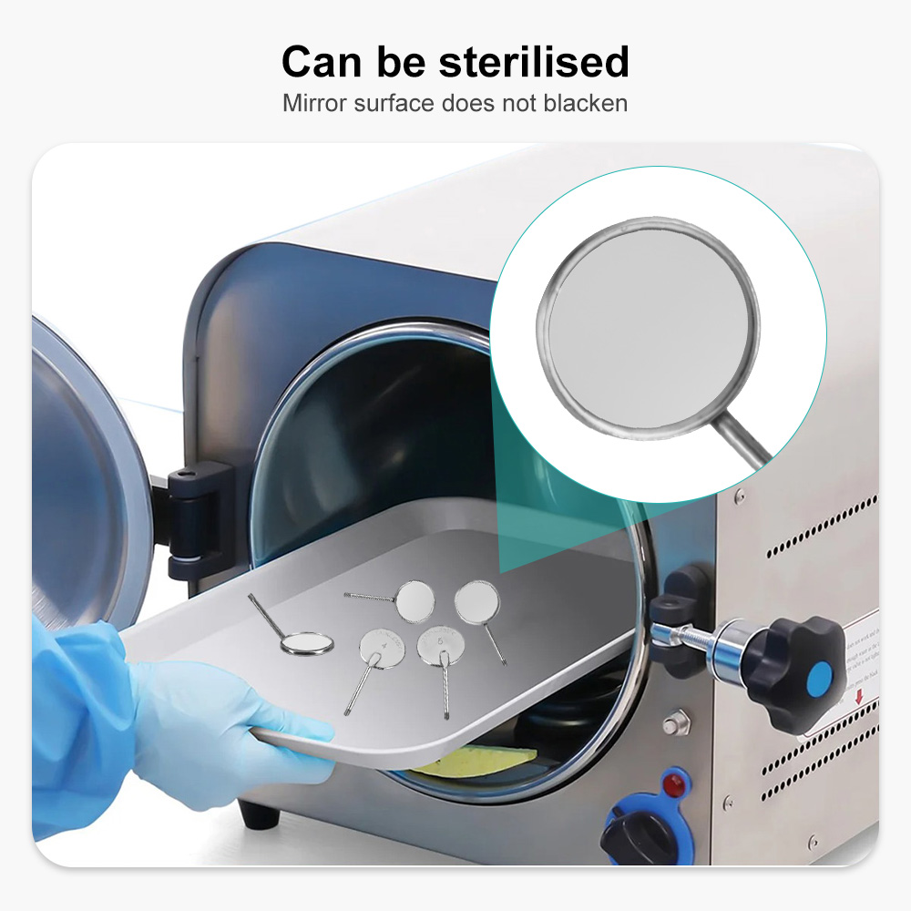 12 ピース/箱歯科ステンレス鋼歯科口ミラー 4/5 防曇前面歯科ミラー高品質歯科機器