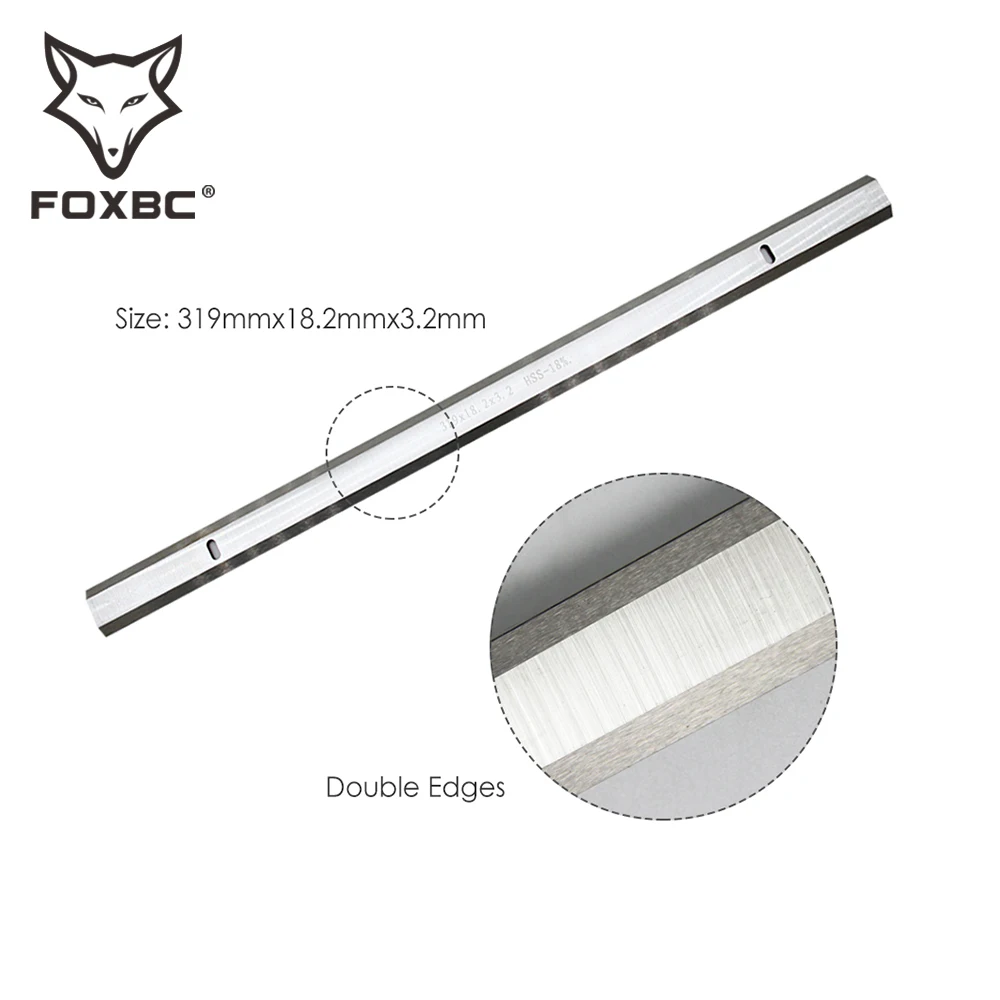 FOXBC 319Mm Máy Bào Lưỡi Dao Cho Mophorn Mb1931 Emb1931 Dụng Cụ Làm Rau Cau Phần MTPB319D Độ Dày Máy Bào Lưỡi Dao 2 Chiếc
