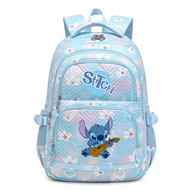릴로 스티치 어린이 소녀 소년 배낭 학교 가방 어린이를위한 십대 Schoolbag 기본 Kawaii 귀여운 방수