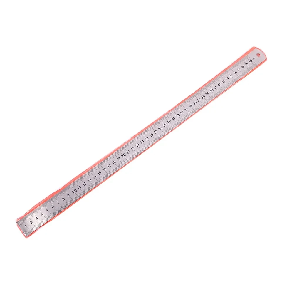 150mm/500mm scala metallica in acciaio inossidabile righello dritto misurazione cancelleria disegno accessorio strumento manuale forniture per ufficio scolastico