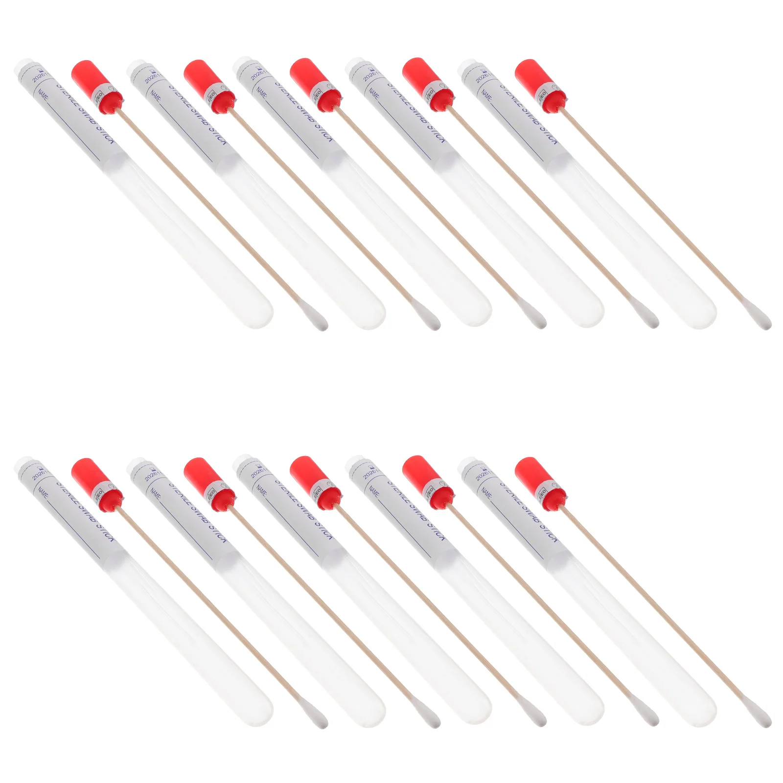 100 Pcs Sterile Swab Stick Sampling Specimen Collection Swabs Cotton Sticks Disposable Single Use Samplingsticks For
