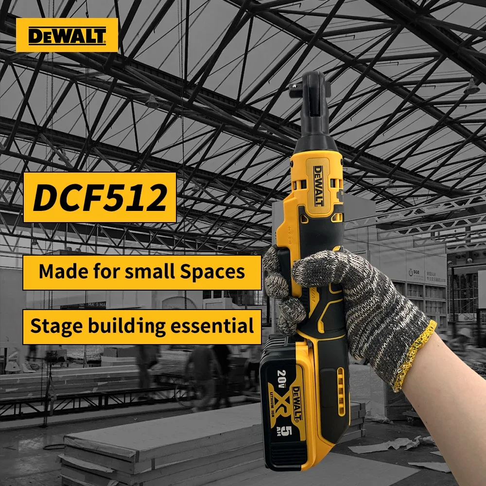 DEWALT DCF512 Chiave ad angolo retto a cricchetto Chiave di alimentazione senza spazzole a velocità variabile Luce a LED Cordless 20V Batteria Utensili elettrici