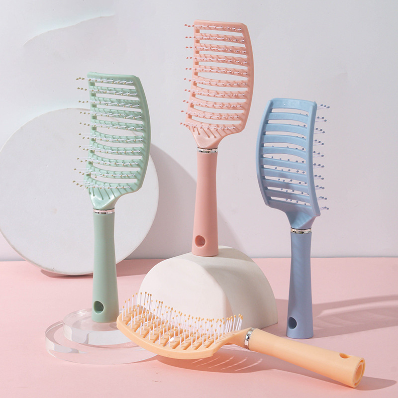 Peigne Exfoliant en Nylon pour Femme, Résistant à la Chaleur et à l'Humidité, Cheveux Bouclés, Peigne à Feuilles Valable, Outil de Coiffure, 1 Pièce