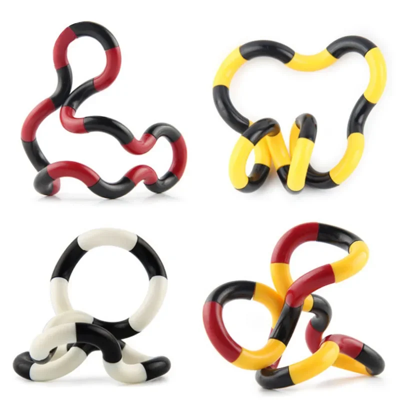 3 ชิ้นสนุกและการศึกษา Twist เพลงปริศนาของเล่นสําหรับเด็ก-Vent การเปลี่ยนรูปเชือก Knot ความดันผู้ใหญ่ความเครียดบรรเทาของเล่น