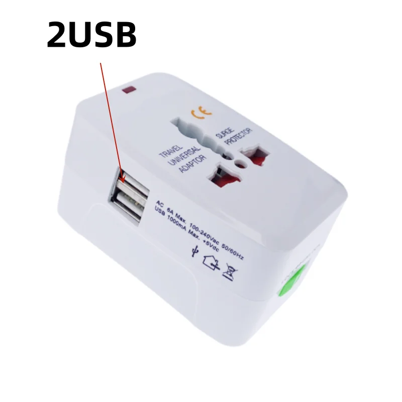 Universele stekkeradapter Internationaal Europees EU VS AU UK Reisadapter Elektrische AC-oplader Converter stopcontact