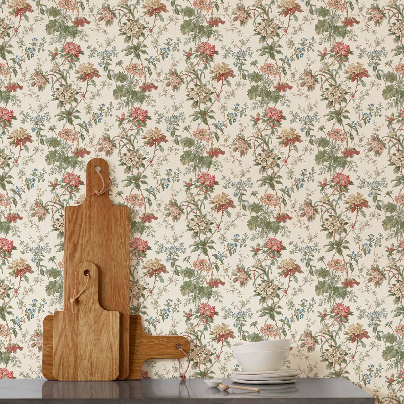 Papel de parede adesivo vintage, adesivos de parede florais pequenos, adesivo de decoração, design de folha verde para decoração de casa