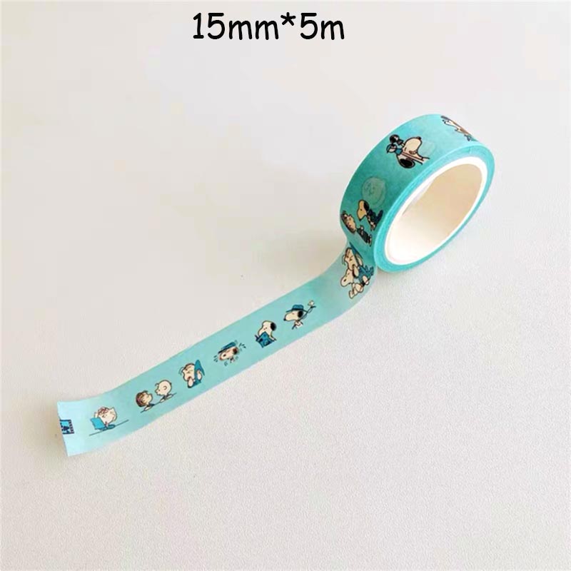 Kawaii Snoopy Washi Stickers Tape Cartoon Scrapbooking DIY Diary Decorative Sealing Sticker Album Stick Label