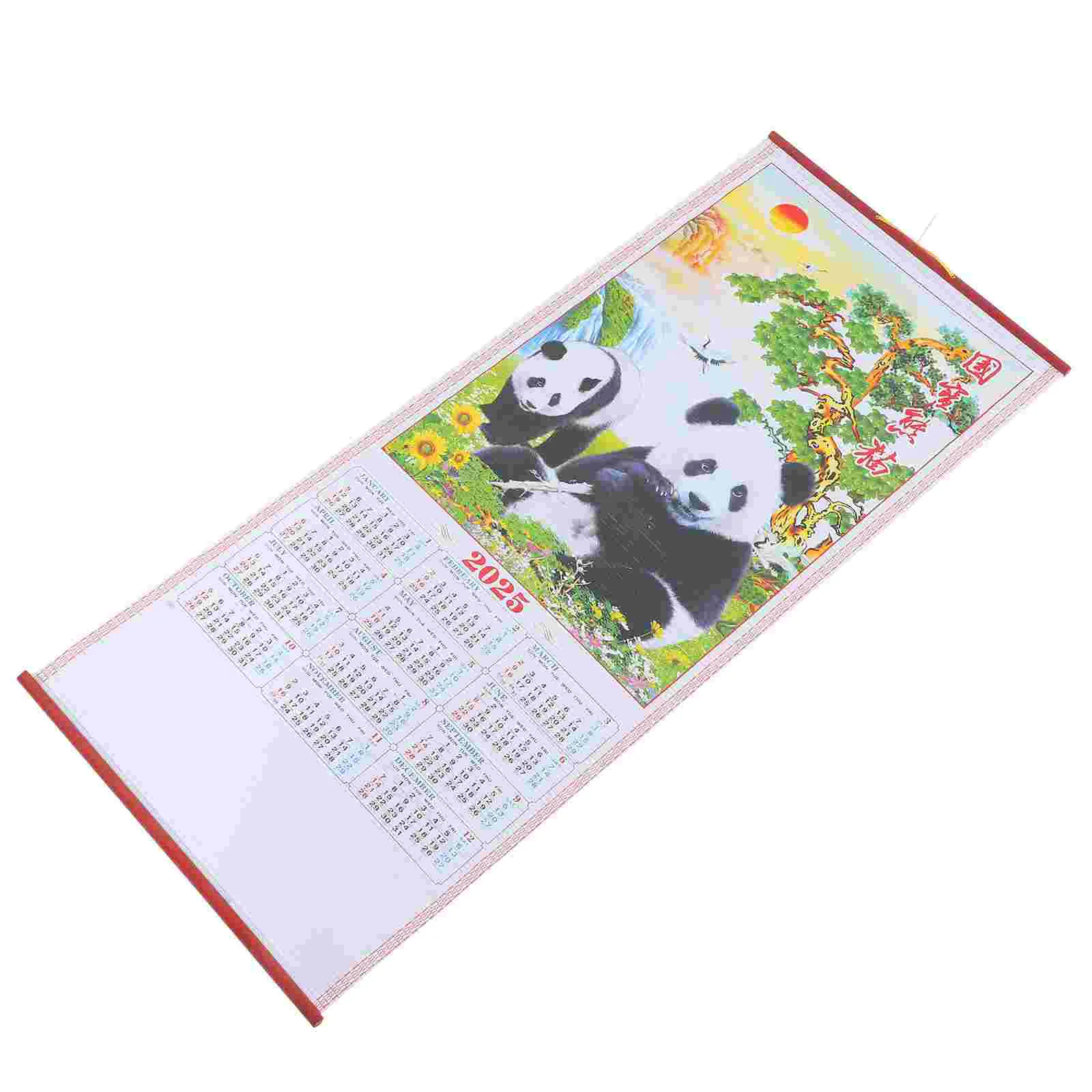 Traditional Chinese Calendar Year of The Snake Hanging Scroll Calendar Monthly Wall Sturdy Customized Dating