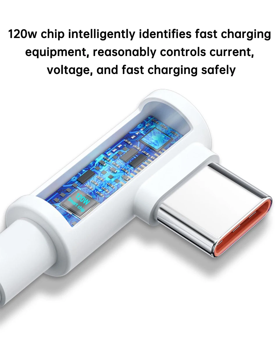 NNBILI 120 ワット USB タイプ C ケーブル 90 度エルボ超高速充電 USB C ケーブル Xiaomi 15 14 13 12 11 Pro Ultra Lite Redmi Note