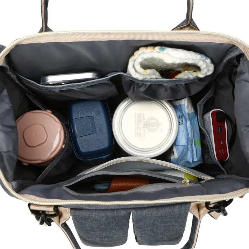 Large capacity women's backpack with multiple compartments for storing milk, portable thermal insulation compartment for travel