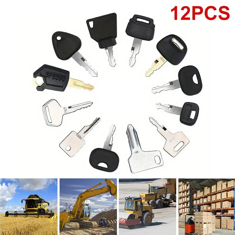 Llave de encendido de construcción de equipos pesados de 12 teclas para Caterpillar Jcb Yanmar Kobelco para excavadora Volvo BOBCAT Hitachi Komatsu