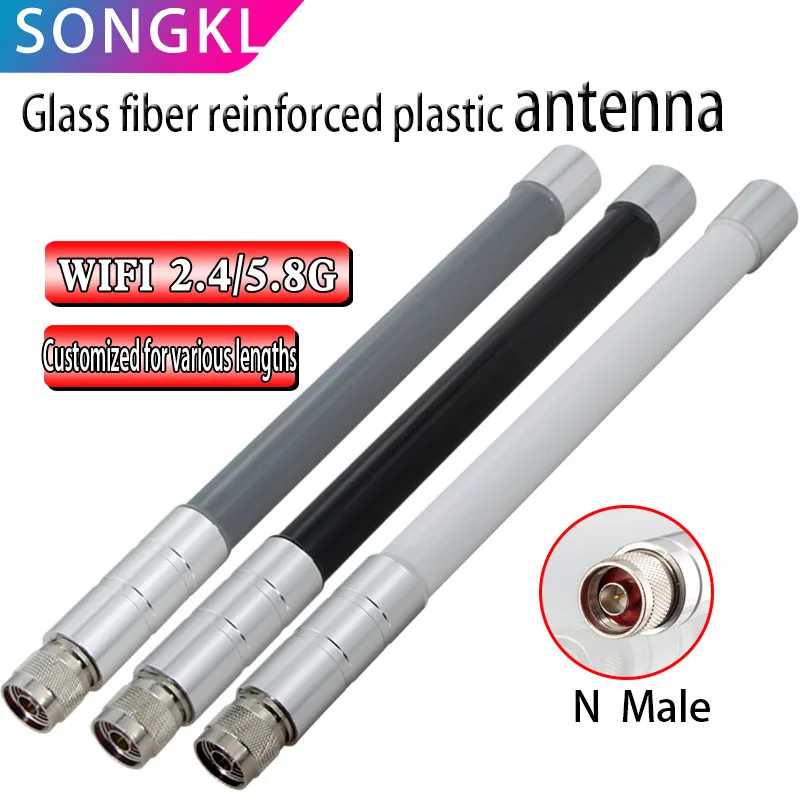 2.4G/ 5.8g dual-band เส้นทาง OMNI เสาอากาศรับสัญญาณสูง N ชาย 5G r AP สถานีฐาน WIFI กลางแจ้งกันน้ําแก้วไฟเบอร์เสาอากาศ