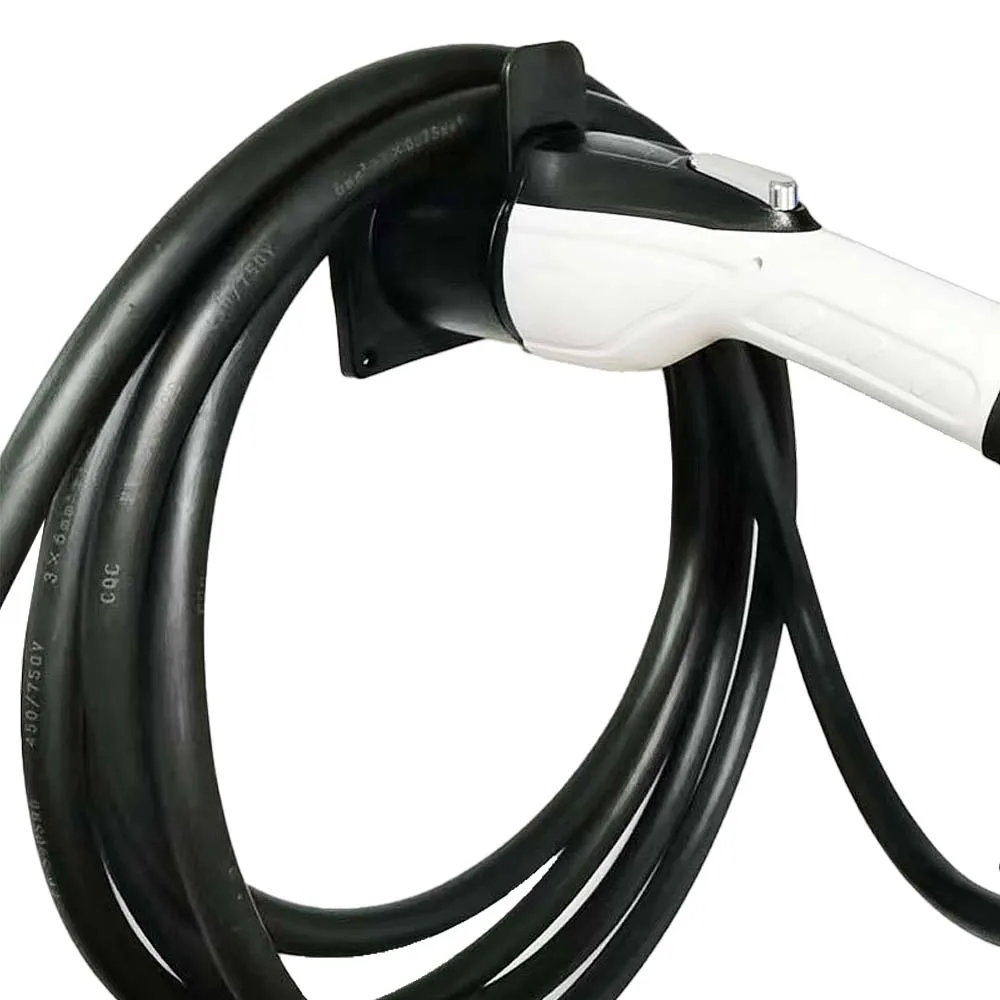 Teschev EV 充電器ホルダー Type2 IEC62196 Type1 J1772 GBT コネクタソケットプラグウォールマウント電気自動車充電ケーブルホルダー