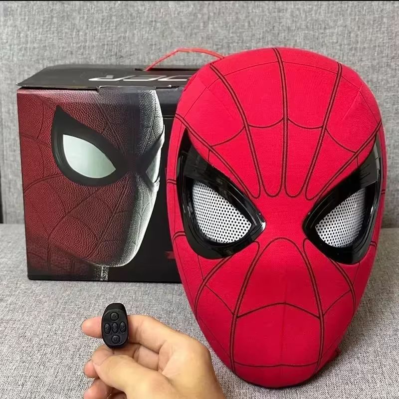 Marvel Mascara Miles Spiderman Kopfbedeckung Cosplay Moving Eyes Elektronische Maske Spider Man 1:1 Fernbedienung Spielzeug Für Erwachsene Geschenk