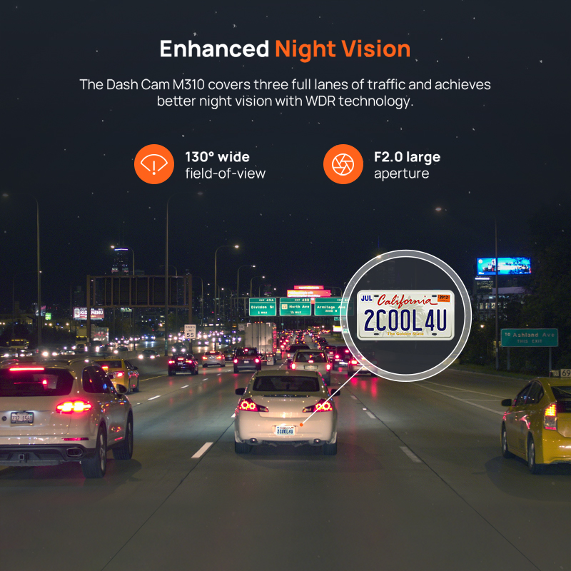 2024 nuevo 70mai Dash Cam M310 nuevo 1296P visión nocturna F2.0 apertura 70mai M310 coche DVR 24H Monitor de estacionamiento WIFI y Control por aplicación