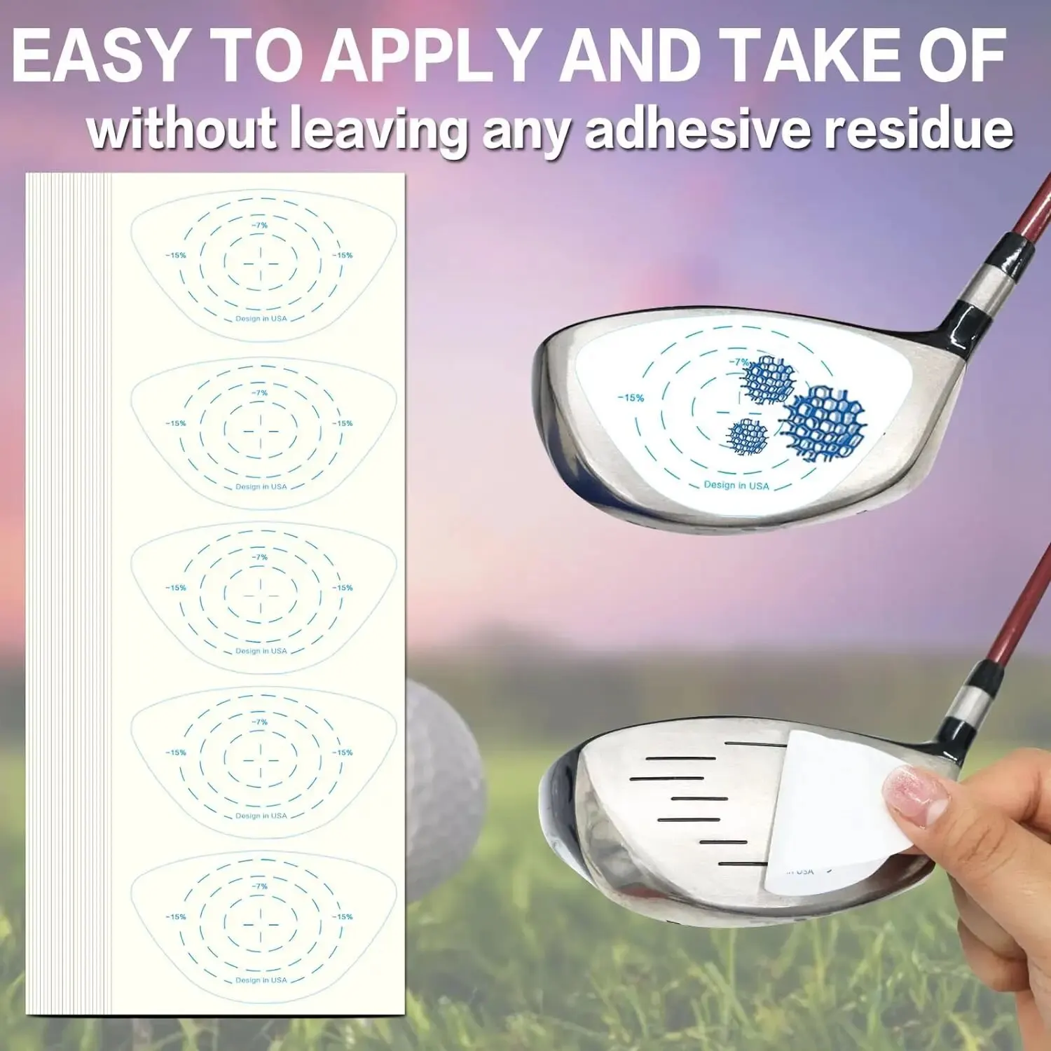 Clearance_Golf Nastro per impatto Etichette per mazze 200 pezzi Aiuto per l'allenamento di grandi dimensioni per ferri Driver Woods Palla Colpire Registratore Swing Trainer
