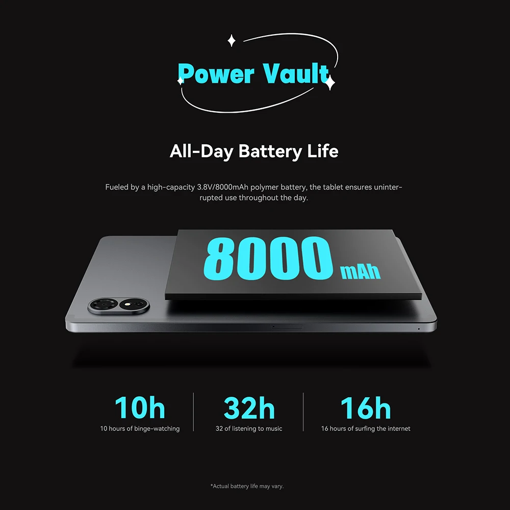 ALLDOCUBE iplay 60 Lite 10.95 นิ้ว Android 14 แท็บเล็ต Octa-core 13MP กล้อง 4G LTE 4GB + 8GB RAM 128GB ROM 8000mAh แบตเตอรี่ขนาดใหญ่