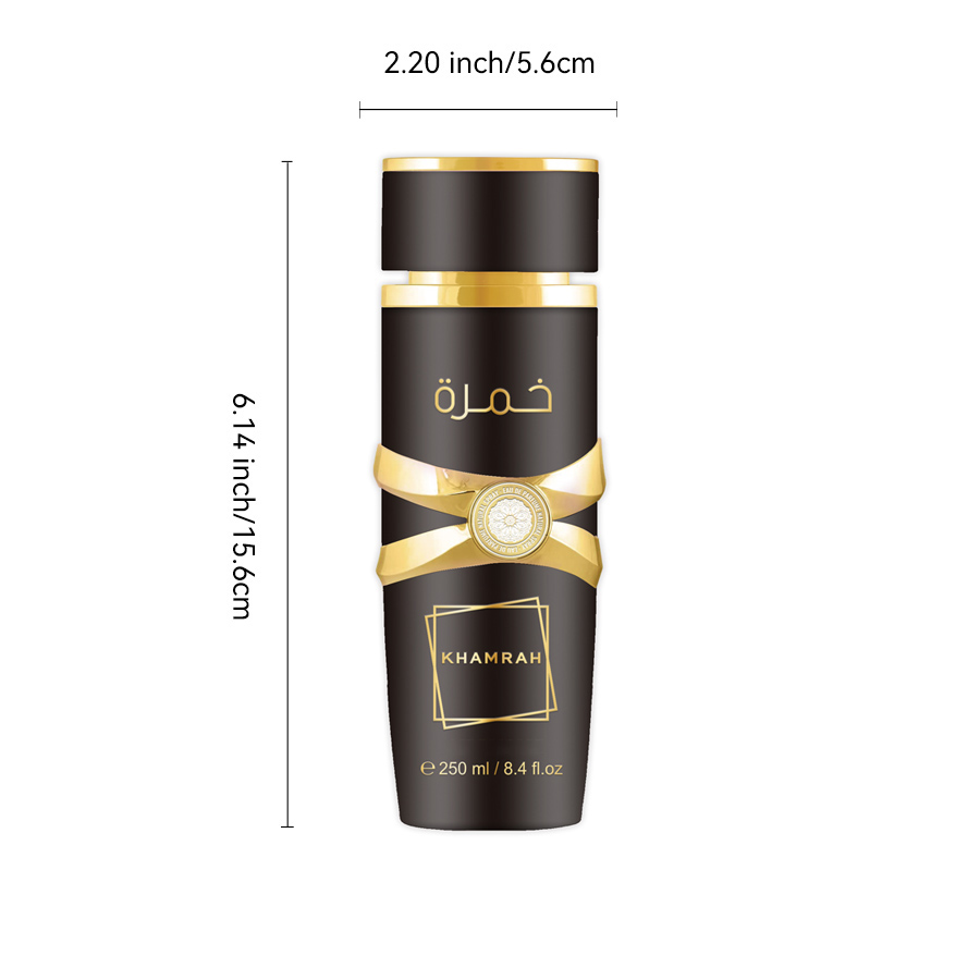 250ML 8.4FL.OZ Khamrah Arabian Unisex น้ําหอมน้ําหอมติดทนนาน,เผ็ด Aromatic Notes Eau de Parfum สเปรย์
