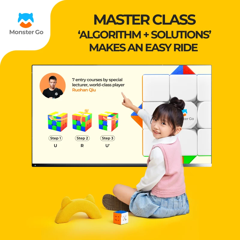 [Picube] GAN Monster Go EDU 3X3 V2 M Magnetic Magic Speed Cube Stickerless Professional Toys GAN EDU V2M Cubo Magico Puzzle