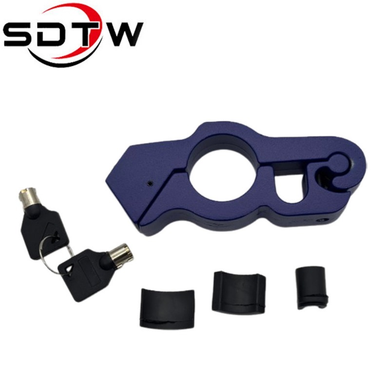 SDTWMotorcycle Handlebar Lock Handlebar Brake Handle Solid Lock Imitating Steal Lock Pull Rod ATV Dirt Street Bikes Anti Theft