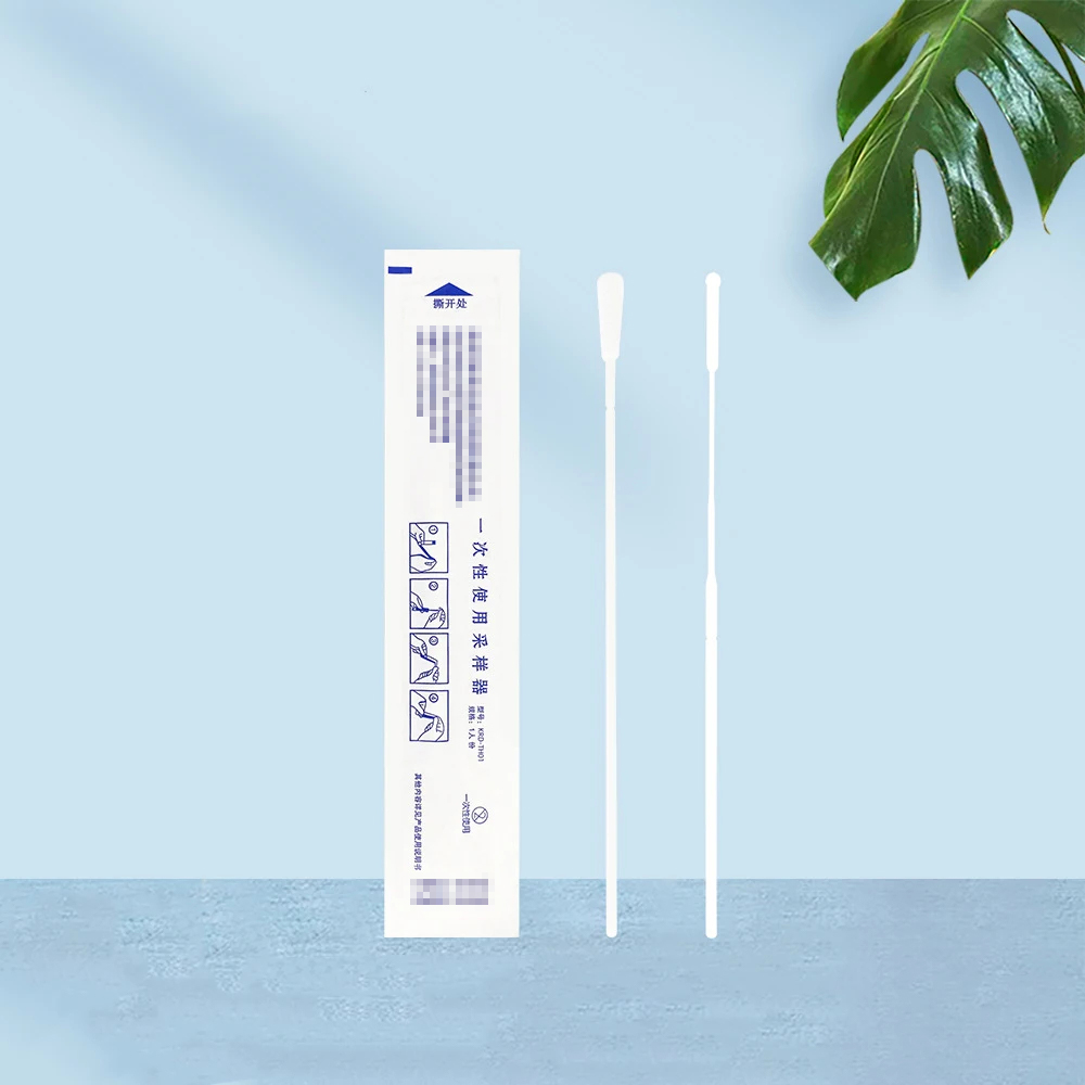 TCMHEALTH 100 Chiếc Đổ Xô Cotton Dùng Một Lần Mũi Tăm Bông Đầu Mẫu Vật Bộ Sưu Tập Đầm Vòm Họng Miệng Đầm Thử Nghiệm Phòng Thí Nghiệm