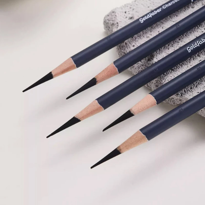 5/10PCS Faber Castell Goldfaber Charcoal Graphite Sketch Set Pencils for Drawing Sketches Shading Artists Art Supplies
