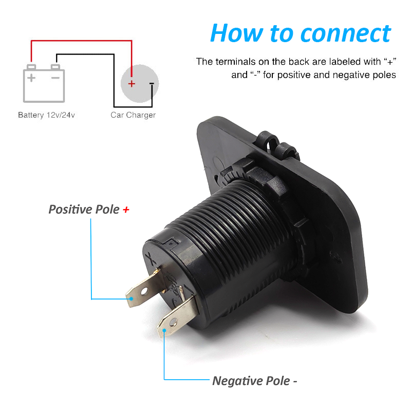 シガーライターソケット防水 12V 電源プラグコンセントレセプタクル車マリンオートバイ ATV RV ソケット電源コンセント