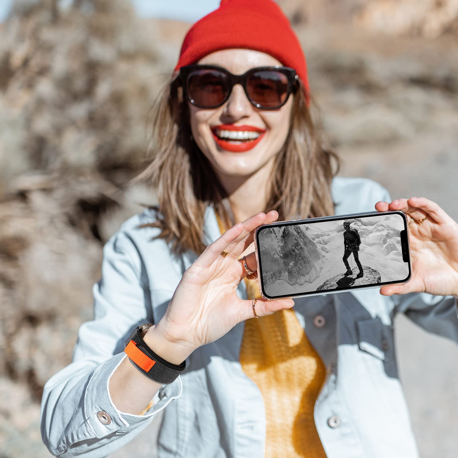 トレイルループ Apple Watch バンド 44 ミリメートル 40 ミリメートル 45 ミリメートル 41 ミリメートル 49 ミリメートル 38 ミリメートル 42 ミリメートルコレアブレスレット iWatch シリーズ 7 4 6 5 ウルトラ 2 3 se 8 9 ストラップ