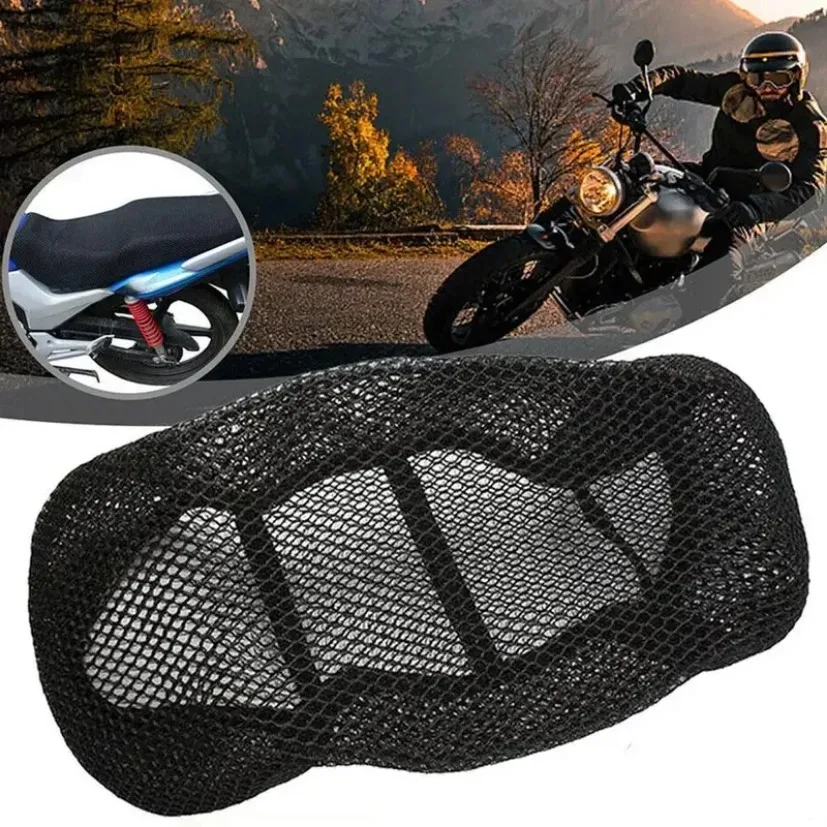3D ตาข่ายฝาครอบที่นั่งรถจักรยานยนต์ Universal Breathable สกู๊ตเตอร์ที่นั่ง Pad Anti-SLIP ตาข่ายฤดูร้อน Cool Design UV Protection